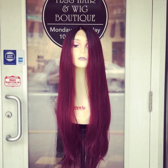 Red wine ombré lacefront  Wig2025 - Picture 2 of 8